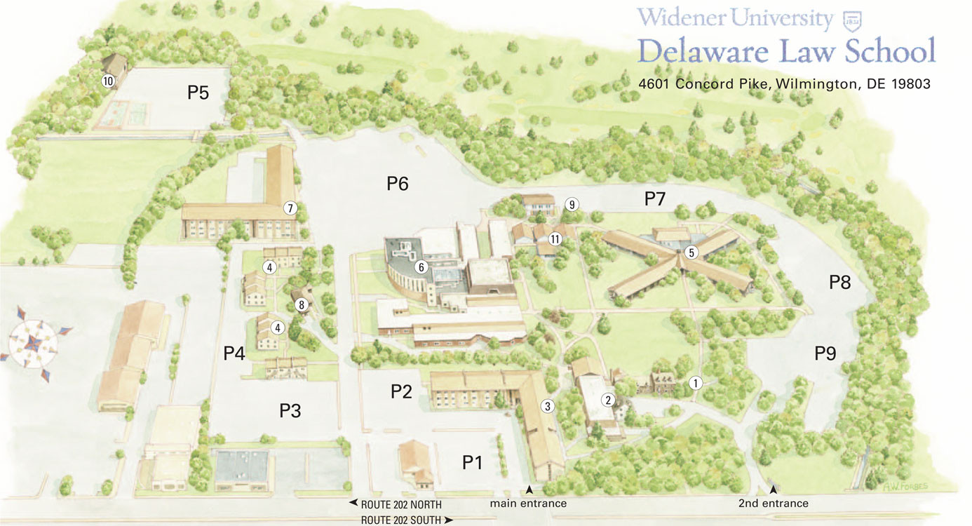 Widener University Campus Map | Zip Code Map