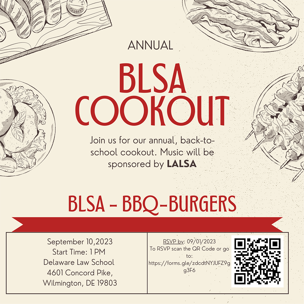 Black Law Students Association Cookout Flyer Image