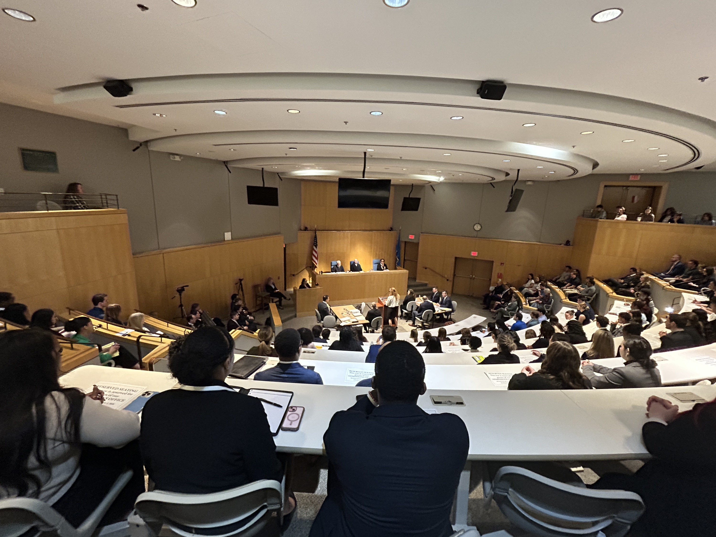 The gallery view of the Delaware Supreme Court oral arguments