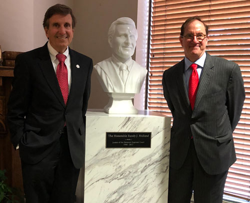 Justice Holland Bust Dedication Photo