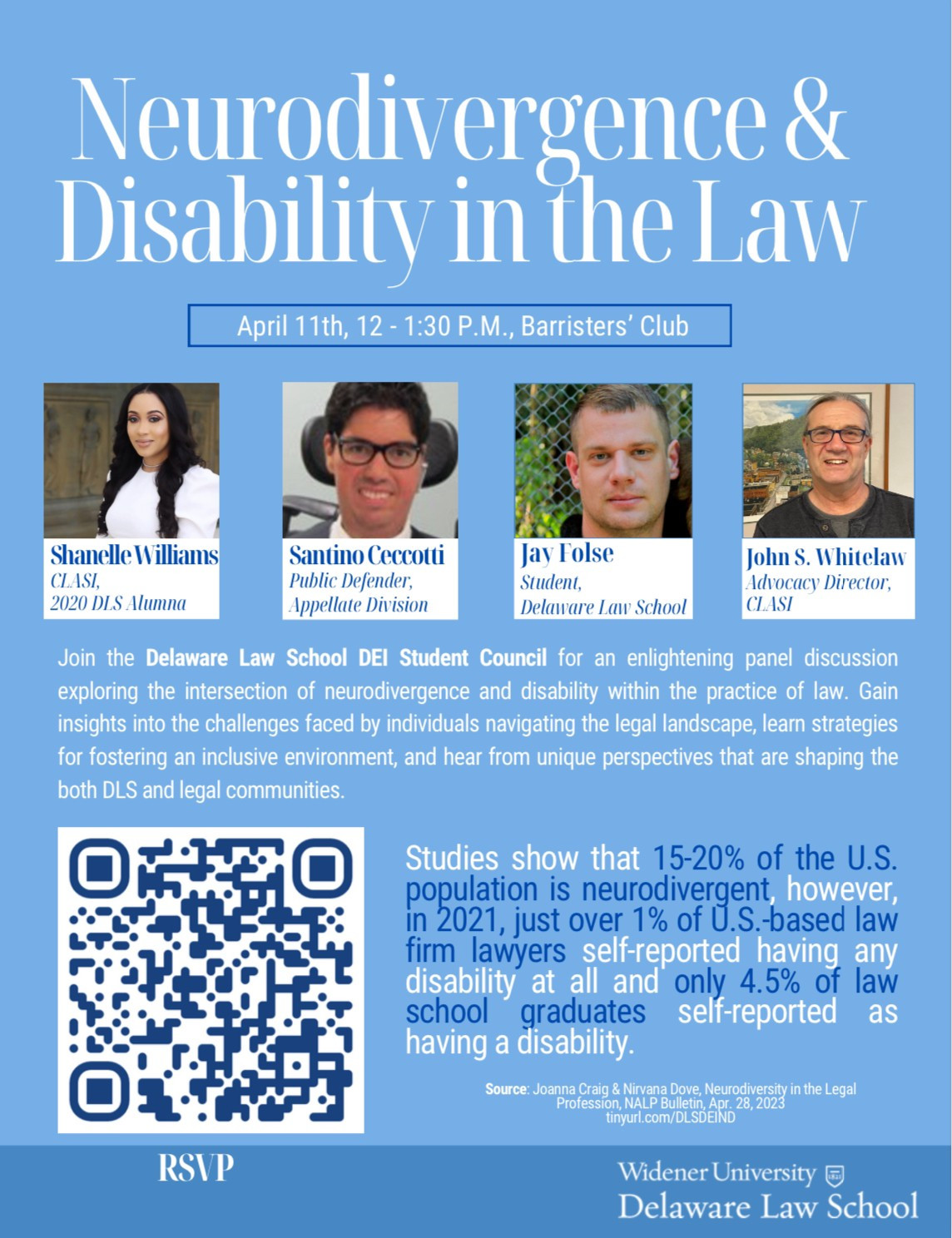Neurodivergence and Disability In the Law Flyer