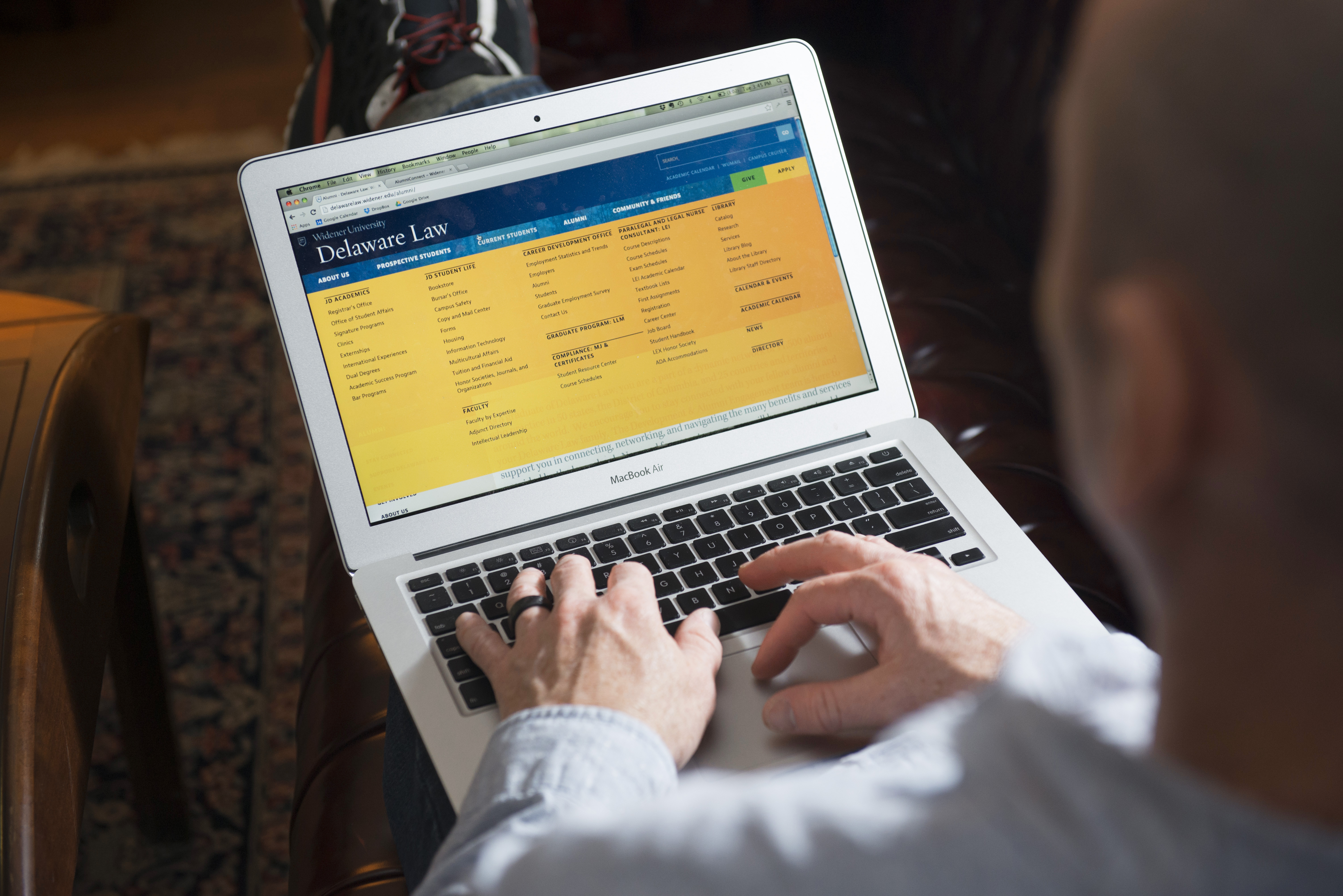 a person using a laptop