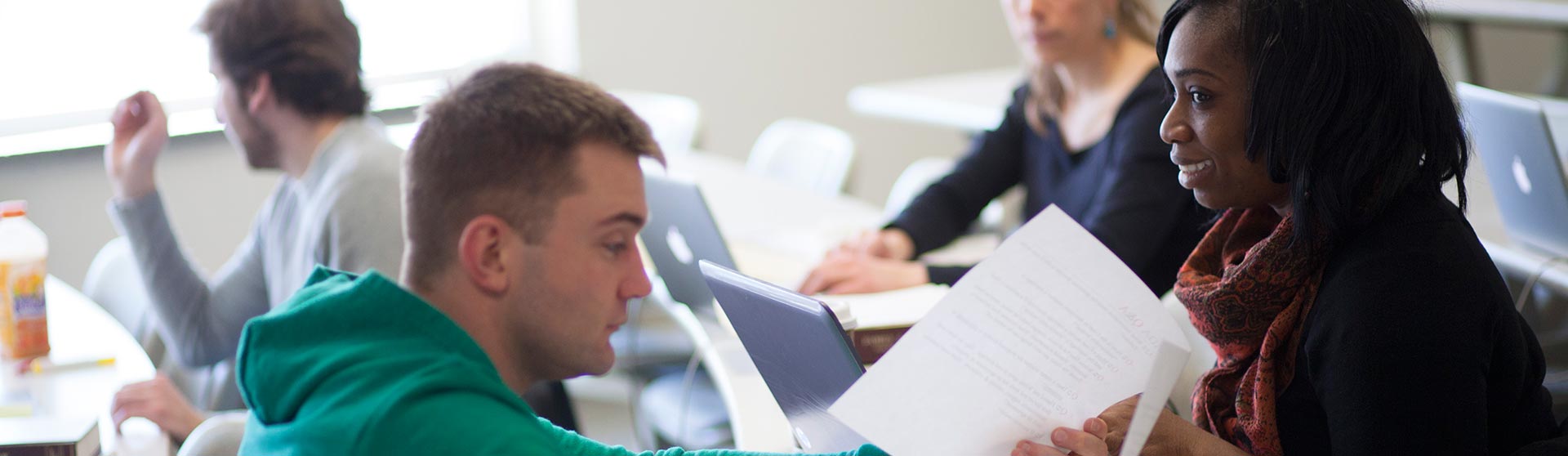 Two students in class