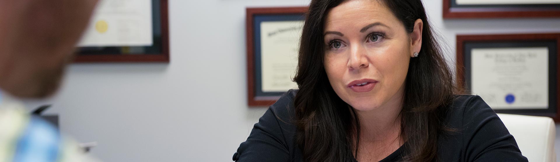 Woman in office
