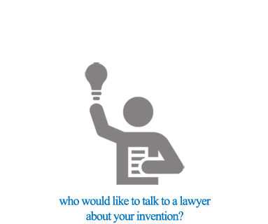 grey icon of a man holding a light bulb asking who would like to talk to a lawyer about your invention