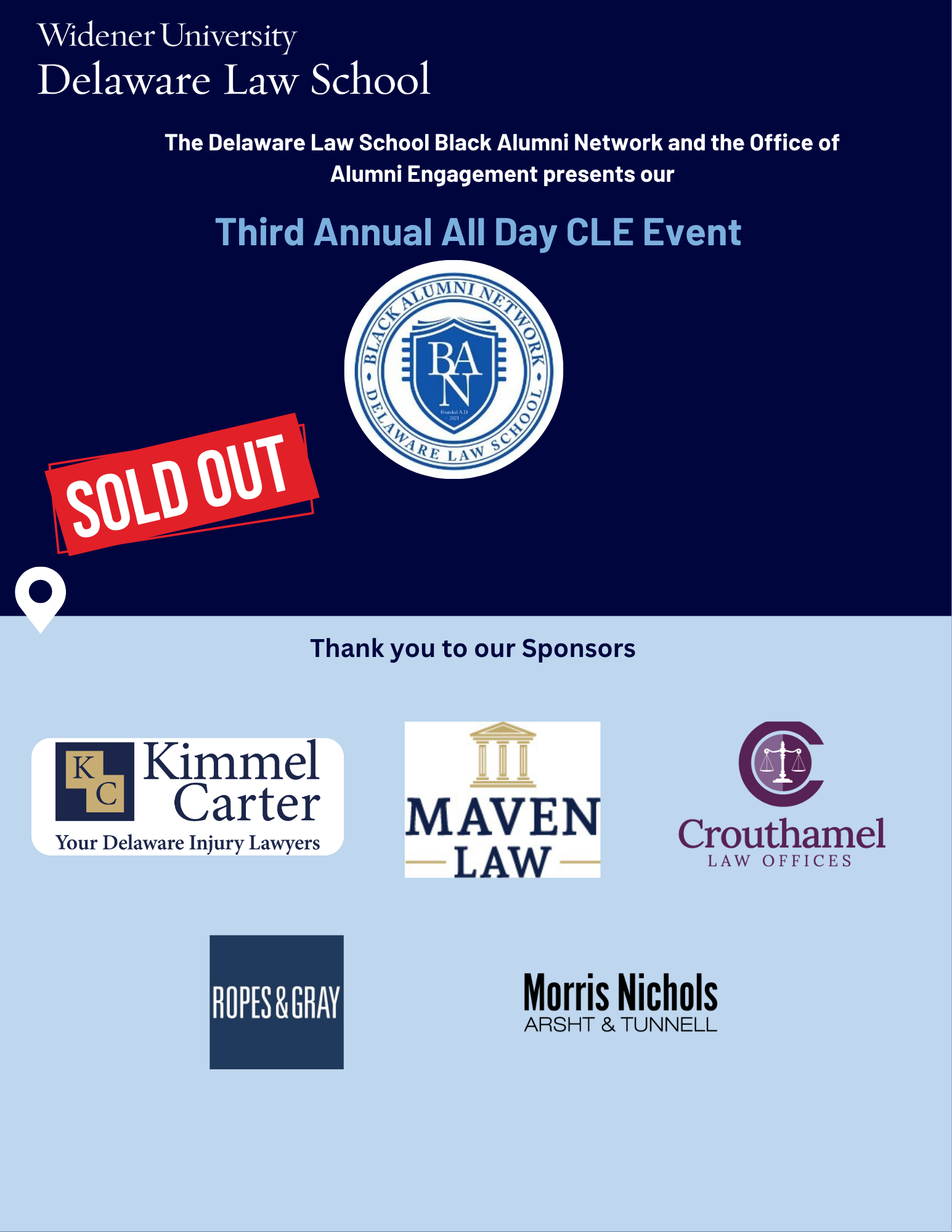 BAN Alumni CLE Sponsor Thanks